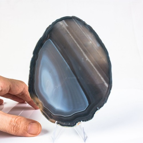 165g 122mm natural agate - natural, slice