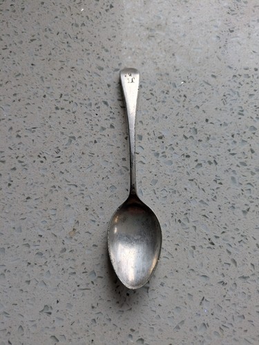 Silver tea spoon - silver,