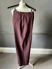 Zara Burgundy Trousers Size 12