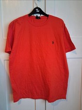 Mens Polo Ralph Lauren Orange T-shirt Size S. New Without Tags