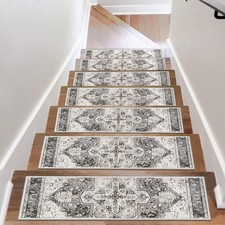 Stair Treads Non Slip for Wooden Steps Indoor 15PCS Carpet Stair Treads, Rubb...