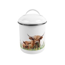 Highland Cow & Calf Metal