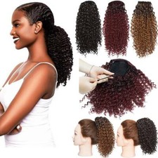 Afro Kinky Curly Ponytail Hair Extensions Drawstring As Human Hair Pony tail UK