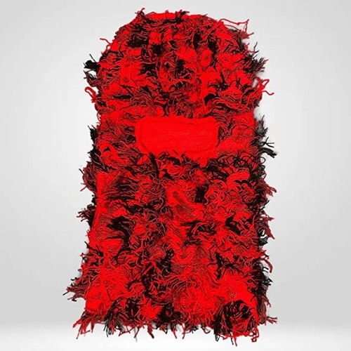Original red knitted balaclava - original,