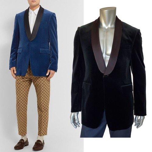 Gucci jacket mens black velvet - gucci,