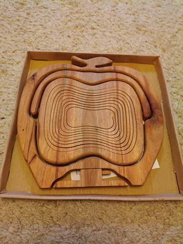 Vintage natural wooden apple - vintage,