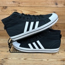 Adidas Trainers Mens Size UK 12 Neo Bravada Mid Black White Casuals Shoes OG