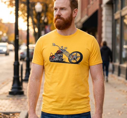Chopper motorbike dtg printed - chopper,