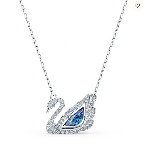 Swarovski blue swan necklace - blue,