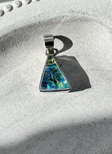 Dichroic Glass & Sterling Silver Pendant