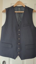 Hammond & Co Mens Waistcoat Blue Wool Size 44