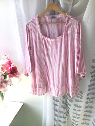 Cotton traders pink striped - cotton,