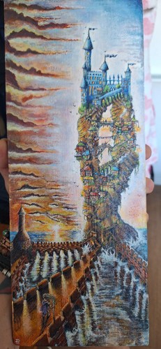 Original acrylic painting - acrylic, on