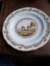 English Porcelain Hunting Scene Plate Circa 1800