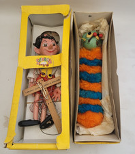 Pelham Puppet Marionettes - Pinocchio and Caterpillar  - BOXED 