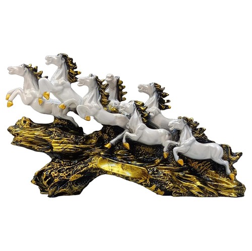 Resin running horse statue - resin, 7