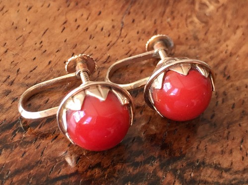 Vintage 9ct rose gold red - 9ct,