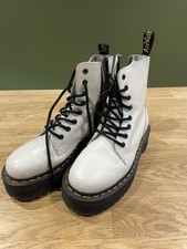 Dr Martens Jadon White Platform Boots UK 5