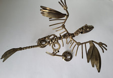 COOL BESPOKE INDUSTRIAL ART STEAMPUNK DESIGN METAL DINOSAUR FIGURE