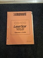 Rowe CD-100 Laserstar compact disk phonograph operator's guide
