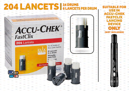 Fastclix accu chek lancets - fastclix,