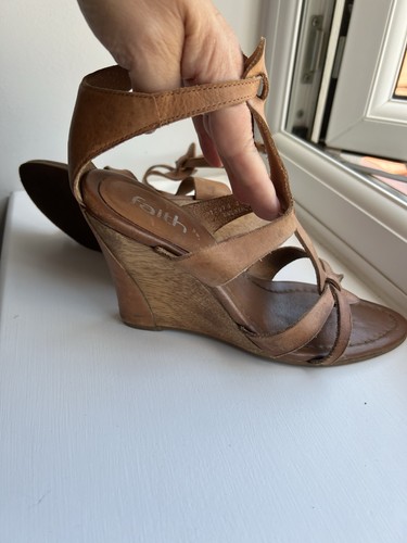 Faith leather wedge heels - faith,