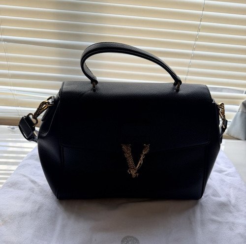 Versace black pebbled - black,