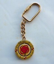 KEYRING. Rennie Mackintosh STYLE 'Rose' Spinner Keyring / Luggage Tag
