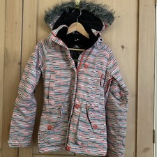 TRESPASS TP75 Quality Pink Striped Technical Performance TP75 Ski Jacket - XS 8