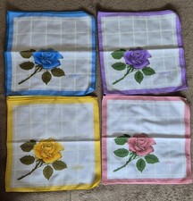 Set of 12 Ladies Hankies  4 of Each Colour  Never Used