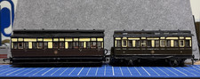 Pair of Kit built GWR Clestory 4 & 6 wheel metal coaches OO gauge