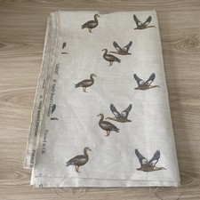 Emily Bond Geese Linen  Fabric