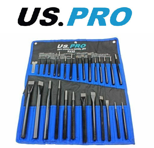 Pro punch chisel set 28pc - punch, &