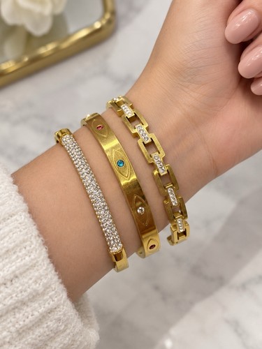Pieces bangles set golden - set,