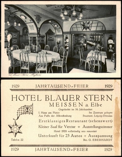 Postcard meissen hotel blue - meissen,