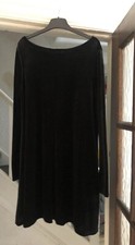 Boohoo Velvet Velour Type Fabric Black Dress Size 12