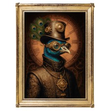 Steampunk Peacock Print
