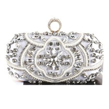 Women's Pearl & Clear Crystal