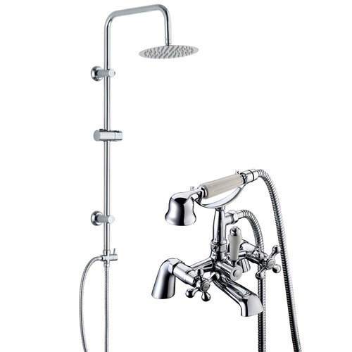 Traditional chrome bath shower - chrome,