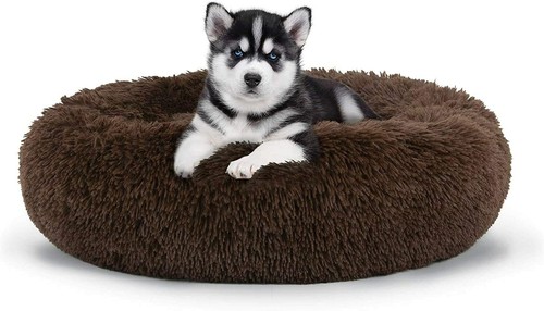 Donut dog bed pet cat - cat, calming