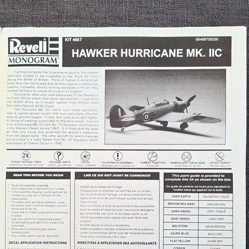 Revell monogram hawker - revell,