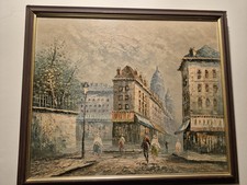 Large Oil Painting Parisian St