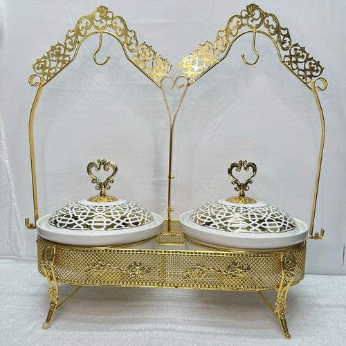 Luxury double chafing dish set - double,