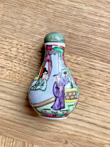 Oriental ceramic snuff - oriental, bottle