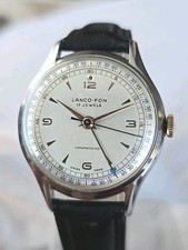 Mens Vintage LANCO-FON 17 Jewels Mechanical Alarm Wristwatch Cal.1241