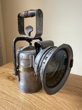 Antique Carbide Mining Lamp – Vintage Railway Hand Lantern – Early 1900s