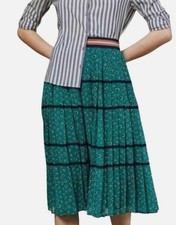 Ted Baker Green Pleated Skirt TALARLA Size 2 UK 10