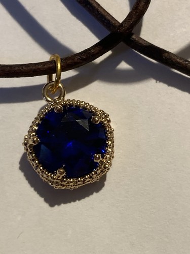 Blue sapphire necklace - sapphire,