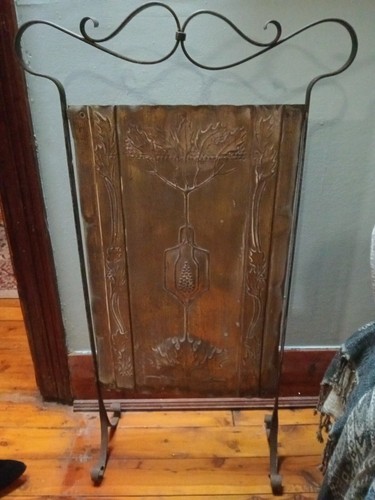 Antique art nouveau brass - , &