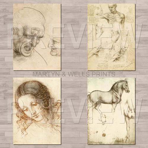 Leonardo vinci prints - da, a4